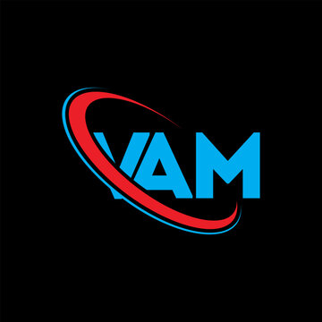 VAM logo. VAM letter. VAM letter logo design. Intitials VAM logo linked with circle and uppercase monogram logo. VAM typography for technology, business and real estate brand.