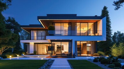 Modern house concept inspiration, ideal for business rental house concepts, homes for sale, and advertisements showcasing luxurious and modern houses