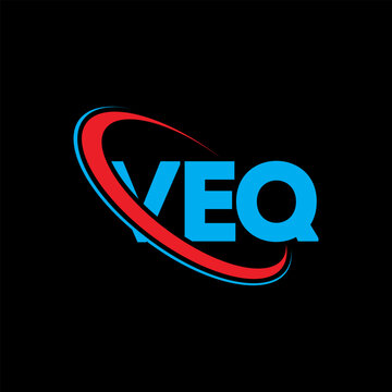 VEQ logo. VEQ letter. VEQ letter logo design. Initials VEQ logo linked with circle and uppercase monogram logo. VEQ typography for technology, business and real estate brand.