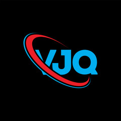 VJQ logo. VJQ letter. VJQ letter logo design. Initials VJQ logo linked with circle and uppercase monogram logo. VJQ typography for technology, business and real estate brand.