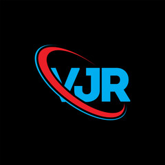 VJR logo. VJR letter. VJR letter logo design. Initials VJR logo linked with circle and uppercase monogram logo. VJR typography for technology, business and real estate brand.