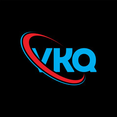 VKQ logo. VKQ letter. VKQ letter logo design. Initials VKQ logo linked with circle and uppercase monogram logo. VKQ typography for technology, business and real estate brand.
