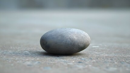 Fototapeta na wymiar a rock sitting on top of a cement ground