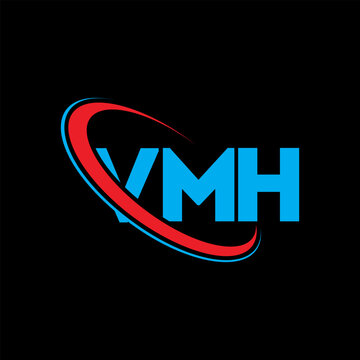 VMH logo. VMH letter. VMH letter logo design. Initials VMH logo linked with circle and uppercase monogram logo. VMH typography for technology, business and real estate brand.