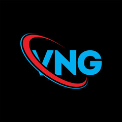 VNG logo. VNG letter. VNG letter logo design. Initials VNG logo linked with circle and uppercase monogram logo. VNG typography for technology, business and real estate brand.