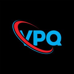 VPQ logo. VPQ letter. VPQ letter logo design. Initials VPQ logo linked with circle and uppercase monogram logo. VPQ typography for technology, business and real estate brand.