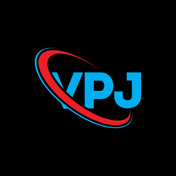VPJ logo. VPJ letter. VPJ letter logo design. Initials VPJ logo linked with circle and uppercase monogram logo. VPJ typography for technology, business and real estate brand.