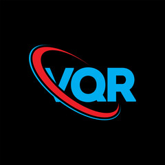 VQR logo. VQR letter. VQR letter logo design. Initials VQR logo linked with circle and uppercase monogram logo. VQR typography for technology, business and real estate brand.