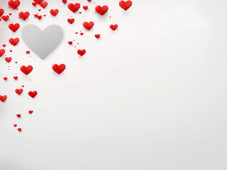Valentine's day background with hearts and place for your text