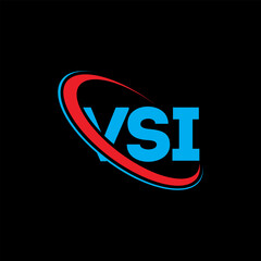 VSI logo. VSI letter. VSI letter logo design. Initials VSI logo linked with circle and uppercase monogram logo. VSI typography for technology, business and real estate brand. © mamun25g