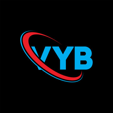 VYB logo. VYB letter. VYB letter logo design. Initials VYB logo linked with circle and uppercase monogram logo. VYB typography for technology, business and real estate brand.