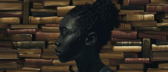 An image that symbolizes the impact of Black people literature. - obrazy, fototapety, plakaty