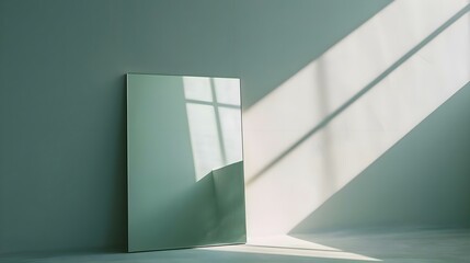 Obraz premium a mirror sitting in the corner of a room