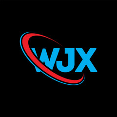 WJX logo. WJX letter. WJX letter logo design. Initials WJX logo linked with circle and uppercase monogram logo. WJX typography for technology, business and real estate brand.