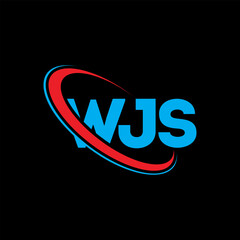 Fototapeta na wymiar WJS logo. WJS letter. WJS letter logo design. Initials WJS logo linked with circle and uppercase monogram logo. WJS typography for technology, business and real estate brand.