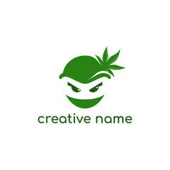 Ninja cannabis logo, green ninja logo, ninja hemp icon