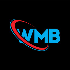 WMB logo. WMB letter. WMB letter logo design. Initials WMB logo linked with circle and uppercase monogram logo. WMB typography for technology, business and real estate brand.