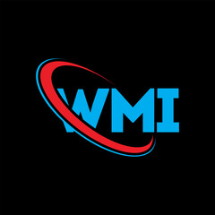 WMI logo. WMI letter. WMI letter logo design. Initials WMI logo linked with circle and uppercase monogram logo. WMI typography for technology, business and real estate brand.