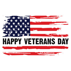 Distressed Happy Veteran's Day American Usa Flag New Design For T Shirt Poster Banner Backround Print Vector Eps Illustrations..