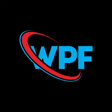 WPF logo. WPF letter. WPF letter logo design. Initials WPF logo linked with circle and uppercase monogram logo. WPF typography for technology, business and real estate brand.
