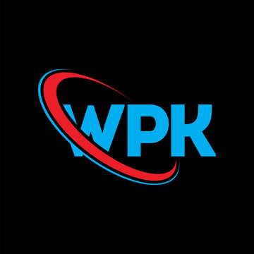 WPK logo. WPK letter. WPK letter logo design. Initials WPK logo linked with circle and uppercase monogram logo. WPK typography for technology, business and real estate brand.