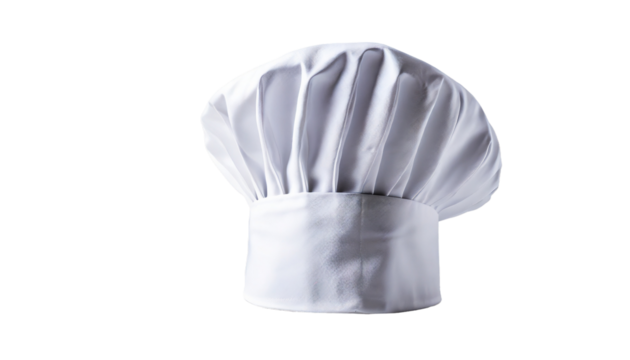 Chef hat isolated on transparent background.