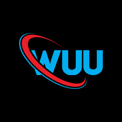 Fototapeta na wymiar WUU logo. WUU letter. WUU letter logo design. Initials WUU logo linked with circle and uppercase monogram logo. WUU typography for technology, business and real estate brand.