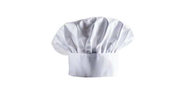 Chef hat isolated on transparent background.