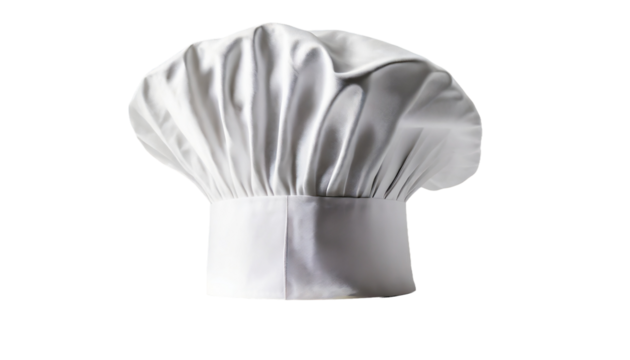 Chef hat isolated on transparent background.