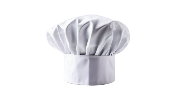 Chef hat isolated on transparent background.