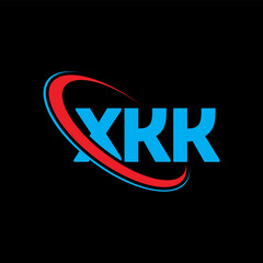 XKK logo. XKK letter. XKK letter logo design. Initials XKK logo linked with circle and uppercase monogram logo. XKK typography for technology, business and real estate brand.