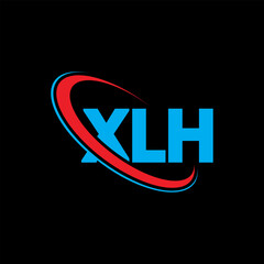 XLH logo. XLH letter. XLH letter logo design. Initials XLH logo linked with circle and uppercase monogram logo. XLH typography for technology, business and real estate brand.