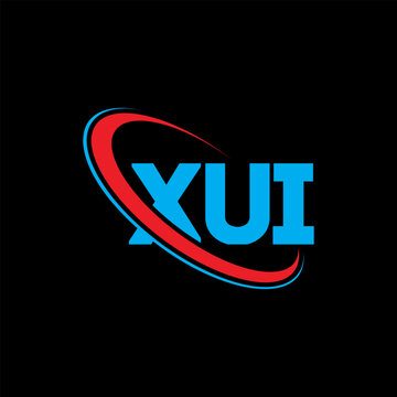 XUI logo. XUI letter. XUI letter logo design. Initials XUI logo linked with circle and uppercase monogram logo. XUI typography for technology, business and real estate brand.