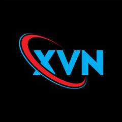 XVN logo. XVN letter. XVN letter logo design. Initials XVN logo linked with circle and uppercase monogram logo. XVN typography for technology, business and real estate brand.