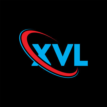 XVL logo. XVL letter. XVL letter logo design. Initials XVL logo linked with circle and uppercase monogram logo. XVL typography for technology, business and real estate brand.