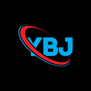 YBJ logo. YBJ letter. YBJ letter logo design. Intitials YBJ logo linked with circle and uppercase monogram logo. YBJ typography for technology, business and real estate brand.
