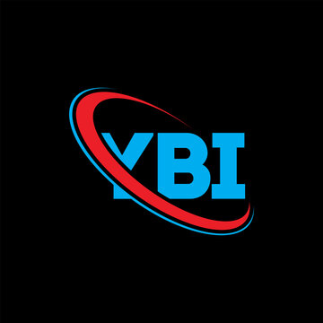 YBI logo. YBI letter. YBI letter logo design. Intitials YBI logo linked with circle and uppercase monogram logo. YBI typography for technology, business and real estate brand.