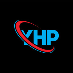 YHP logo. YHP letter. YHP letter logo design. Initials YHP logo linked with circle and uppercase monogram logo. YHP typography for technology, business and real estate brand.