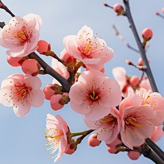 Japanese apricot plum cherry blossom branch flower picture