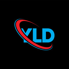 YLD logo. YLD letter. YLD letter logo design. Initials YLD logo linked with circle and uppercase monogram logo. YLD typography for technology, business and real estate brand.