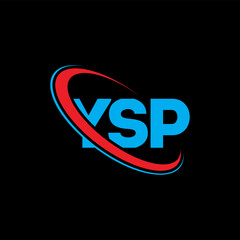 YSP logo. YSP letter. YSP letter logo design. Initials YSP logo linked with circle and uppercase monogram logo. YSP typography for technology, business and real estate brand.