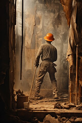 Fototapeta premium Symbolic image of worsening conditions of workers