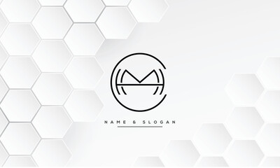 CHM or HMC Logo Alphabet Letters Monogram