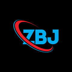 ZBJ logo. ZBJ letter. ZBJ letter logo design. Intitials ZBJ logo linked with circle and uppercase monogram logo. ZBJ typography for technology, business and real estate brand.