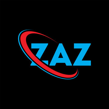 ZAZ logo. ZAZ letter. ZAZ letter logo design. Intitials ZAZ logo linked with circle and uppercase monogram logo. ZAZ typography for technology, business and real estate brand.