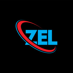 ZEL logo. ZEL letter. ZEL letter logo design. Initials ZEL logo linked with circle and uppercase monogram logo. ZEL typography for technology, business and real estate brand.