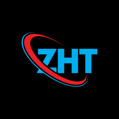 ZHT logo. ZHT letter. ZHT letter logo design. Initials ZHT logo linked with circle and uppercase monogram logo. ZHT typography for technology, business and real estate brand.