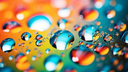 Colorful Water Bubbles Abstract Background with Natural Stained Glass Effect AI Generated