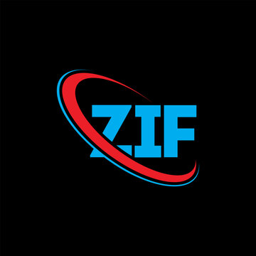 ZIF logo. ZIF letter. ZIF letter logo design. Initials ZIF logo linked with circle and uppercase monogram logo. ZIF typography for technology, business and real estate brand.