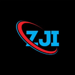 ZJI logo. ZJI letter. ZJI letter logo design. Initials ZJI logo linked with circle and uppercase monogram logo. ZJI typography for technology, business and real estate brand.